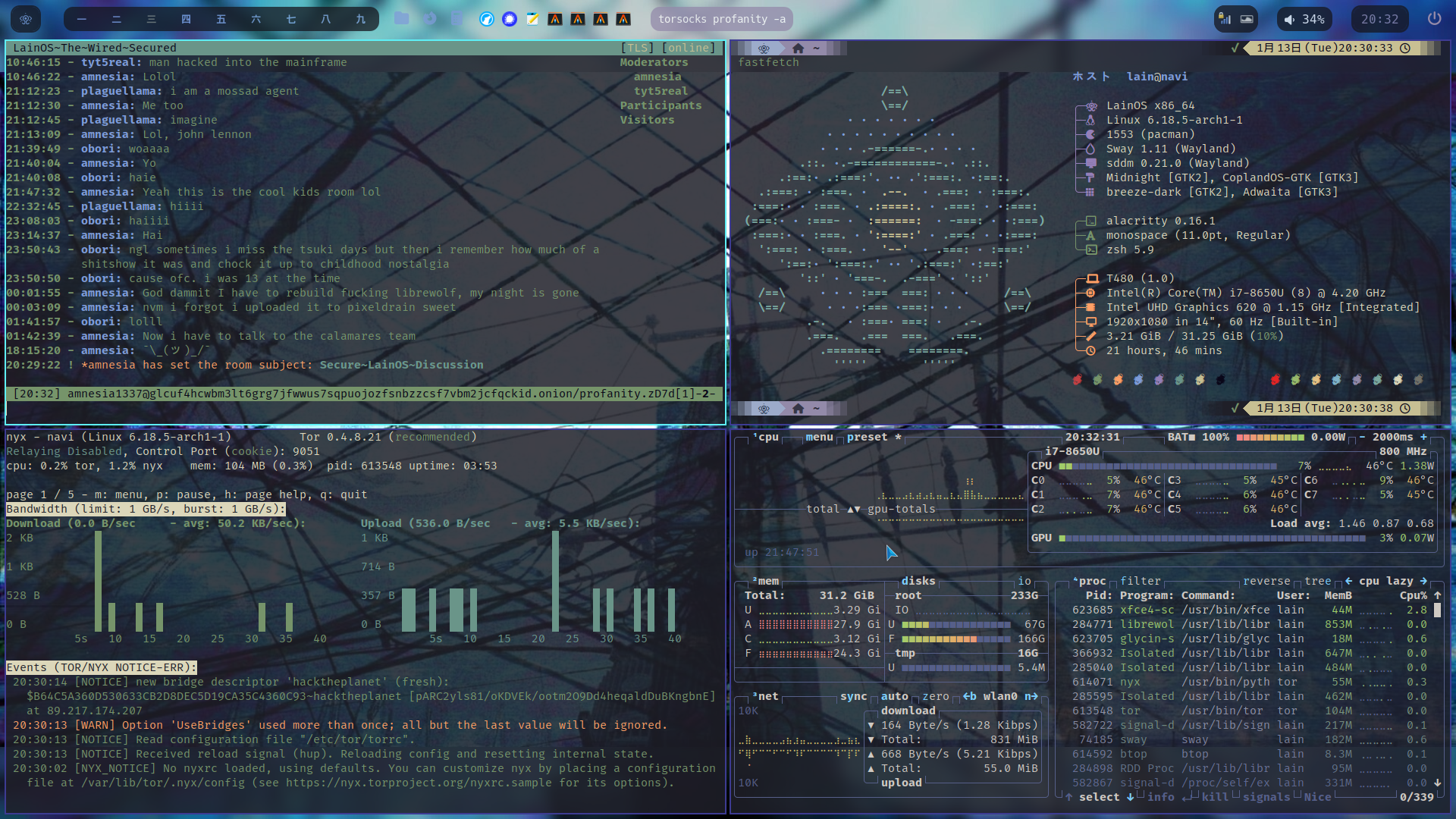 LainOS Development Screenshot